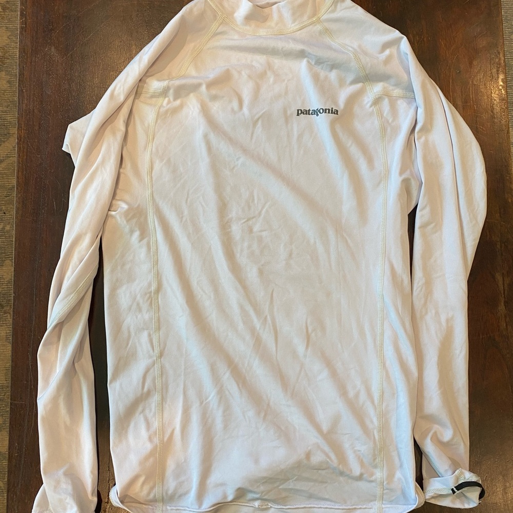 Patagonia White Long Sleeve Boardshirt